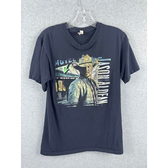 Jason Aldean The Night Train Tour‎ Size S Black Short Sleeve Tee Country Music - Picture 1 of 8